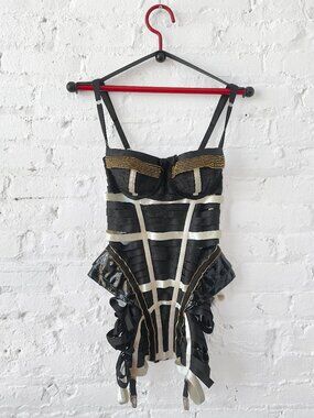 Bordelle Signature Garter Dress with golden details, Size XS